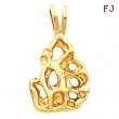 14kt Yellow 22.00X13.00 MM Polished NUGGET PENDANT