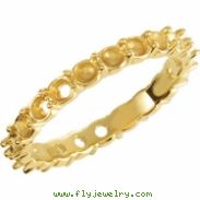 14kt Yellow Band 07.00 Mounting ROUND 03.00 MM Polished 21-STONE ETERNITY BD MOUNTING