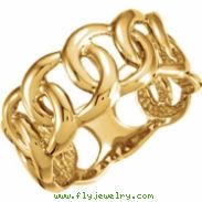 14kt Yellow BAND Polished FANCY BAND