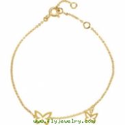 14kt Yellow BRACELET COMPLETE NO SETTING 07.00 INCH Polished NONE