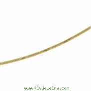 14kt Yellow BULK BY INCH Polished SOLID SNAKE CHAIN
