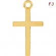 14kt Yellow CHARM Mounting 16.12X08.86 MM Polished POSH MOMMY COLL CROSS CHARM