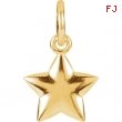 14kt Yellow Charm with Jump Ring Complete No Setting 15.75X09.75 mm Polished Posh Mommy Star Charm w