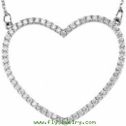 14kt Yellow Diamond 08.5X09.75 mm 1/8 CTW Diamond Heart Necklace
