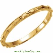 14kt Yellow SIZE 07.00 Polished JESUS I TRUST IN YOU RING