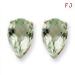 14kw 10x7 Pear Green Amethyst Earring