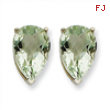 14kw 12x8 Pear Green Amethyst Earring