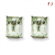 14kw 9x7mm Emerald Green Amethyst Earring