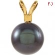 14KY 07.00 MM P BLACK CULTURED PEARL PENDANT