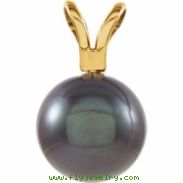 14KY 07.00 MM P BLACK CULTURED PEARL PENDANT
