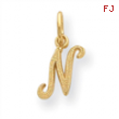 14ky Casted Initial N Charm