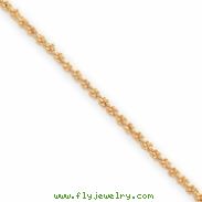 18in Gold-plated 2mm French Rope Chain