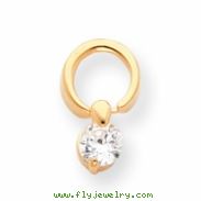 18in Gold-plated Dangling Round CZ Necklace chain