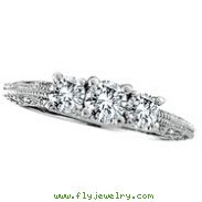 18K White Gold Three Stone 1.13ct Diamond Wedding Anniversary Ring SI2 H-I