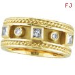 18K Yellow Gold Antique Style .52ct Diamond Ring Band