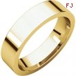 18kt Yellow 05.00 mm Flat Comfort Fit Band