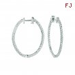 2 Pointer oval hoop earrings 