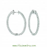 5 Pointer oval hoop earrings 