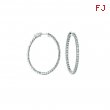 7 Pointer oval hoop earrings 