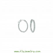 7 Pointer oval hoop earrings 