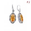 Alesandro Menegati 14K Accented Sterling Silver Earrings with Citrine and White Topaz