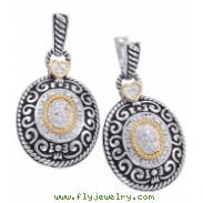 Alesandro Menegati 14K Accented Sterling Silver Earrings with Diamonds