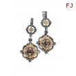 Alesandro Menegati 14K Accented Sterling Silver Earrings with Smoky Quartz and Diamonds 