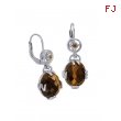 Alesandro Menegati 14K Accented Sterling Silver Earrings with Tiger Eye