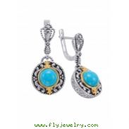 Alesandro Menegati 14K Accented Sterling Silver Earrings with Turquoise