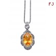 Alesandro Menegati 14K Accented Sterling Silver Necklace with Citrine and White Topaz