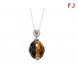 Alesandro Menegati 14K Accented Sterling Silver Necklace with Tiger Eye