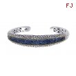 Alesandro Menegati 18K Accented Sterling Silver Bangle with Blue Sapphires