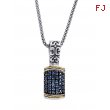 Alesandro Menegati 18K Accented Sterling Silver Necklace with Blue Sapphires
