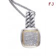 Alesandro Menegati 18K Accented Sterling Silver Necklace with Diamonds