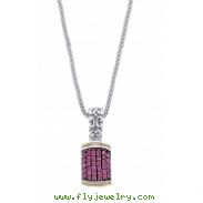 Alesandro Menegati 18K Accented Sterling Silver Necklace with Rubies