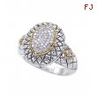Alesandro Menegati 18K Accented Sterling Silver Ring with Diamonds
