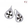Alesandro Menegati Sterling Silver Black Diamonds and White Topaz Fashion Fancy Fashion Earrings