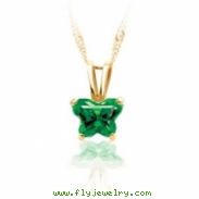 AUGUST Imitation Pendant Chain & Bfly Imi Birthstone Ch With Box