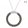 Champagne Diamond Circle Necklace Pendant