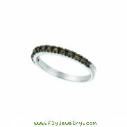 Champagne Diamond Stackable Ring, 14K White Gold