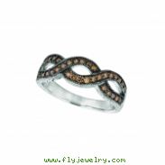 Champagne diamond twisted ring
