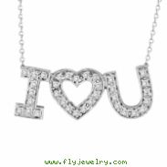 Diamond  I Love You Pendant Necklace