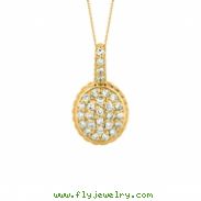 Diamond  oval necklace