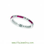 Diamond & ruby eternity ring