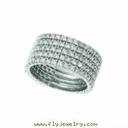 Diamond 5 rows ring
