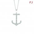 Diamond anchor necklace