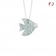 Diamond fish necklace
