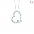 Diamond large heart necklace