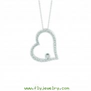 Diamond large heart necklace