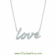 Diamond love necklace